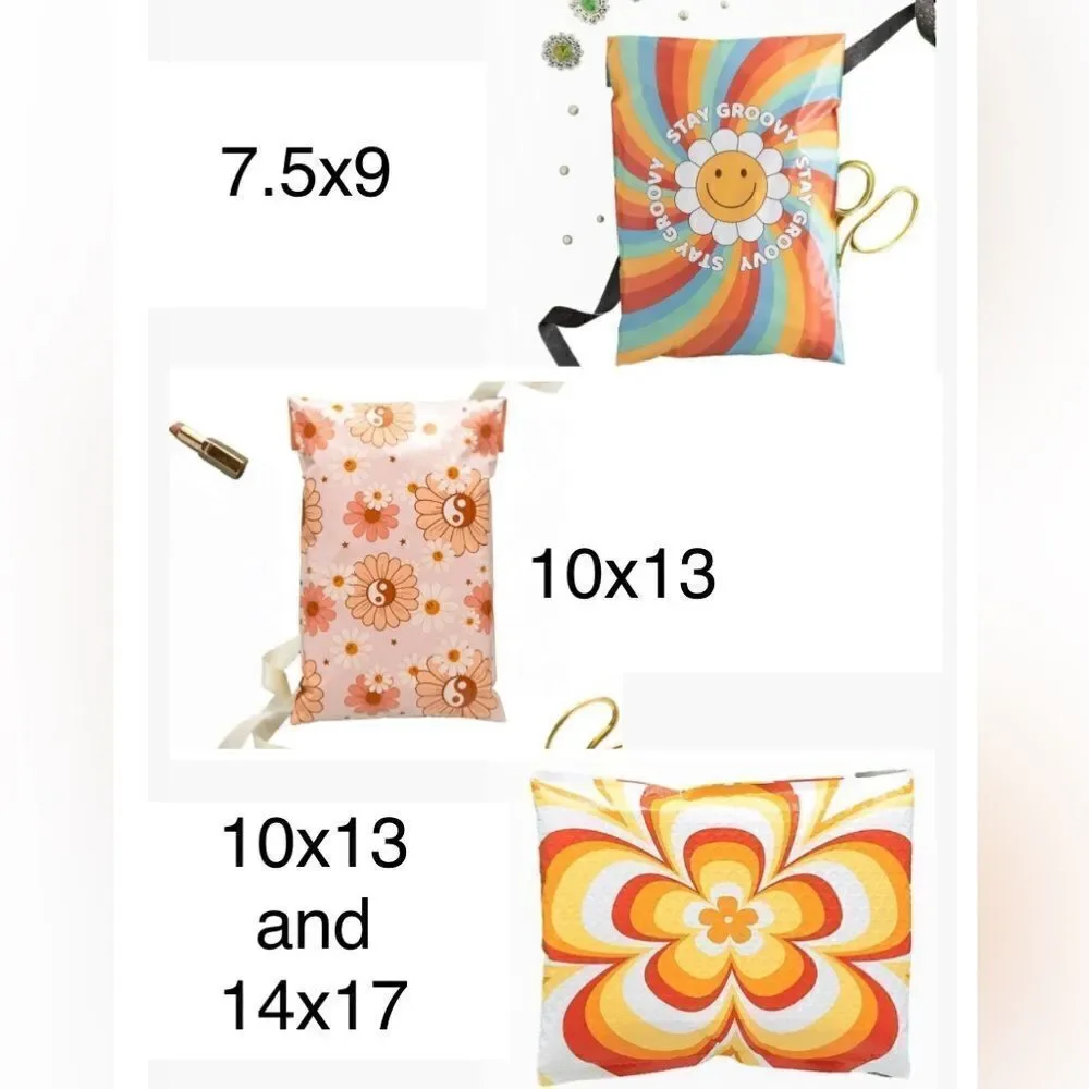 Poly mailers mix sizes 35 poly mailers 35 stickers good Vibes mode